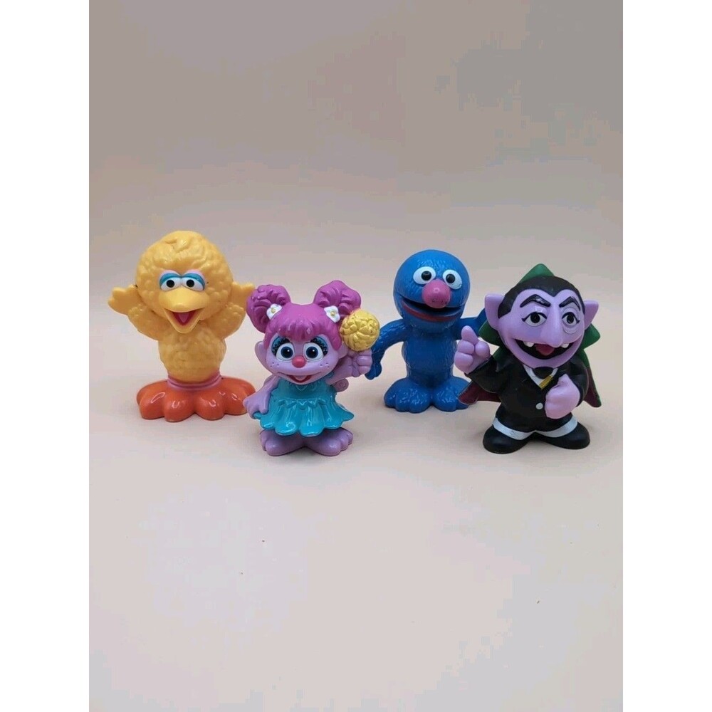Sesame Street Figures Lot Big Bird Abby Grover Count Hasbro Toy Set